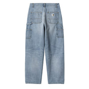 Carhartt WIP Womens Brandon Double Knee Pant Blue Burst Washed - Parasol Store