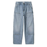 Carhartt WIP Womens Brandon Double Knee Pant Blue Burst Washed - Parasol Store