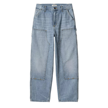 Carhartt WIP Womens Brandon Double Knee Pant Blue Burst Washed - Parasol Store