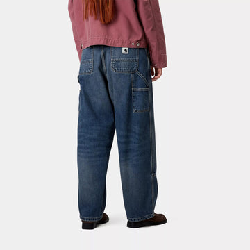 Carhartt WIP Womens Brandon Double Knee Pant Blue Dark Used Wash - Parasol Store