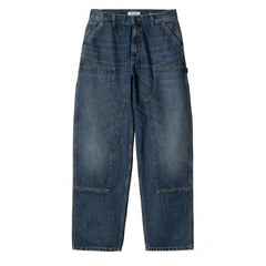 Carhartt WIP Womens Brandon Double Knee Pant Blue Dark Used Wash - Parasol Store