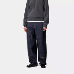 Carhartt WIP Womens Brandon Double Knee Pant Blue Rinsed - Parasol Store