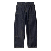 Carhartt WIP Womens Brandon Double Knee Pant Blue Rinsed - Parasol Store