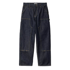 Carhartt WIP Womens Brandon Double Knee Pant Blue Rinsed - Parasol Store