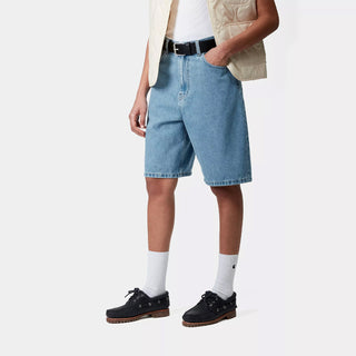Carhartt WIP Womens Brandon Short Blue Stone Bleached - Parasol Store