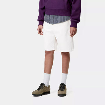 Carhartt WIP Womens Brandon Short White Rinsed - Parasol Store