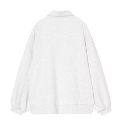 Carhartt WIP Womens Brenta Polo Sweat Ash Heather / White Heavy Stone Wash