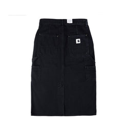 Carhartt WIP Womens Double Knee Skirt Black Stone Washed - Parasol Store