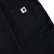 Carhartt WIP Womens Double Knee Skirt Black Stone Washed - Parasol Store