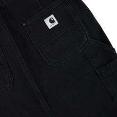 Carhartt WIP Womens Double Knee Skirt Black Stone Washed - Parasol Store