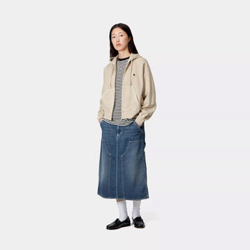 Carhartt WIP Womens Double Knee Skirt Blue Dark Used Wash