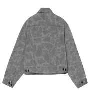 Carhartt WIP Womens Duck Orell Jacket Camo Duck Black Heavy Bleached - Parasol Store