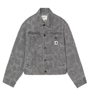 Carhartt WIP Womens Duck Orell Jacket Camo Duck Black Heavy Bleached - Parasol Store