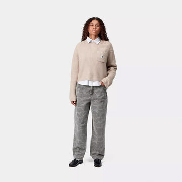 Carhartt WIP Womens Duck Orell Pant Camo Duck Black Heavy Bleached