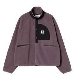 Carhartt WIP Womens Flynn Fleece Jacket Phlox / Black - Parasol Store