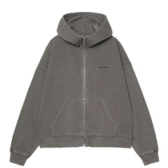 Carhartt WIP Womens Hooded Benton Jacket Graphite Garment Dyed - Parasol Store
