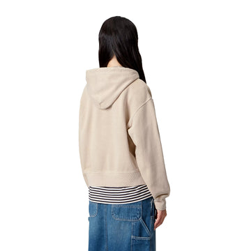 Carhartt WIP Womens Hooded Nelson Jacket Fleur De Sel Garment Dyed - Parasol Store