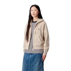 Carhartt WIP Womens Hooded Nelson Jacket Fleur De Sel Garment Dyed - Parasol Store
