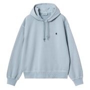 Carhartt WIP Womens Hooded Nelson Sweat Dusty Ice Garment Dyed - Parasol Store