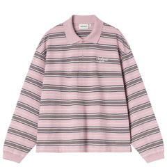 Carhartt WIP Womens L/S Bronson Polo Bronson Stripe Hortensia