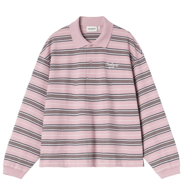 Carhartt WIP Womens L/S Bronson Polo Bronson Stripe Hortensia