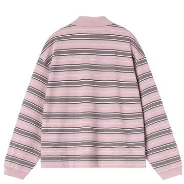 Carhartt WIP Womens L/S Bronson Polo Bronson Stripe Hortensia