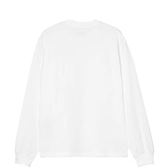 Carhartt WIP Womens L/S Pocket Small Heart T-Shirt White / Red