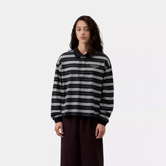 Carhartt WIP Womens L/S Bronson Polo Bronson Stripe Black