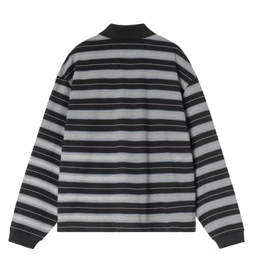 Carhartt WIP Womens L/S Bronson Polo Bronson Stripe Black