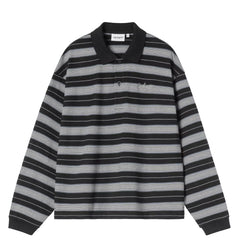Carhartt WIP Womens L/S Bronson Polo Bronson Stripe Black