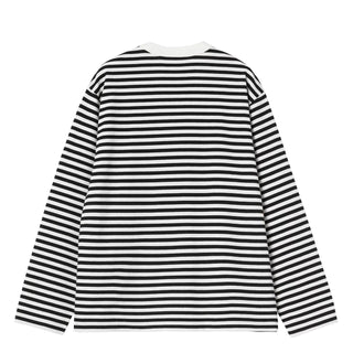 Carhartt WIP Womens L/S Ezra T-Shirt Ezra Stripe Black / Wax - Parasol Store