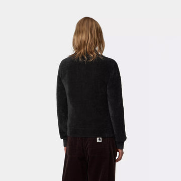 Carhartt WIP Womens L/S Maine Polo Sweater Black / Black