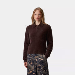 Carhartt WIP Womens L/S Maine Polo Sweater Palisander / Palisander