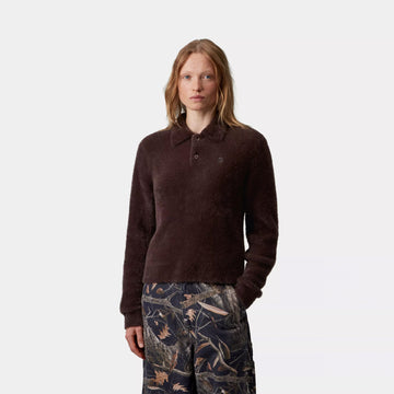 Carhartt WIP Womens L/S Maine Polo Sweater Palisander / Palisander