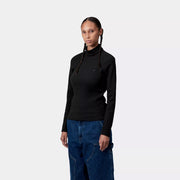 Carhartt WIP Womens L/S Philipa Mockneck T-Shirt Black