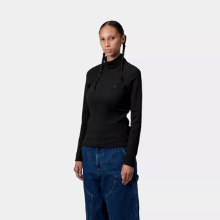 Carhartt WIP Womens L/S Philipa Mockneck T-Shirt Black
