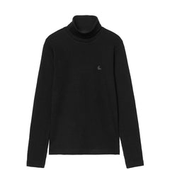 Carhartt WIP Womens L/S Philipa Mockneck T-Shirt Black - Parasol Store