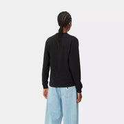 Carhartt WIP Womens L/S Pocket T-Shirt Black - Parasol Store