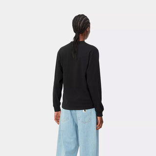 Carhartt WIP Womens L/S Pocket T-Shirt Black - Parasol Store