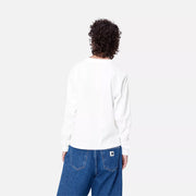 Carhartt WIP Womens L/S Pocket T-Shirt White - Parasol Store