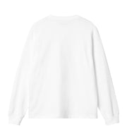 Carhartt WIP Womens L/S Pocket T-Shirt White - Parasol Store