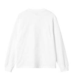 Carhartt WIP Womens L/S Pocket T-Shirt White - Parasol Store