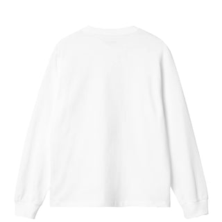 Carhartt WIP Womens L/S Pocket T-Shirt White - Parasol Store