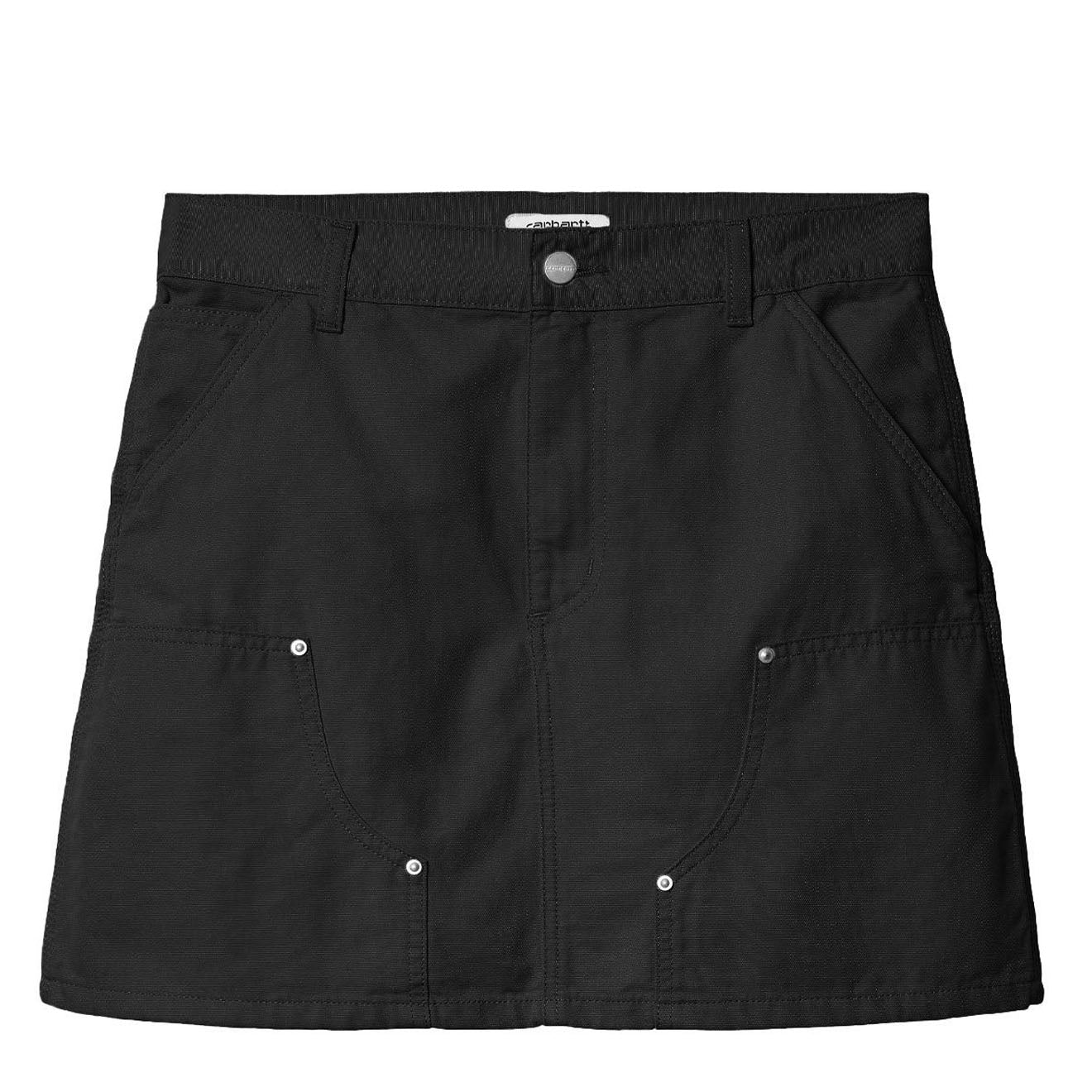 Carhartt WIP Womens Maeve Double Knee Skirt Black Stone Washed - Parasol Store
