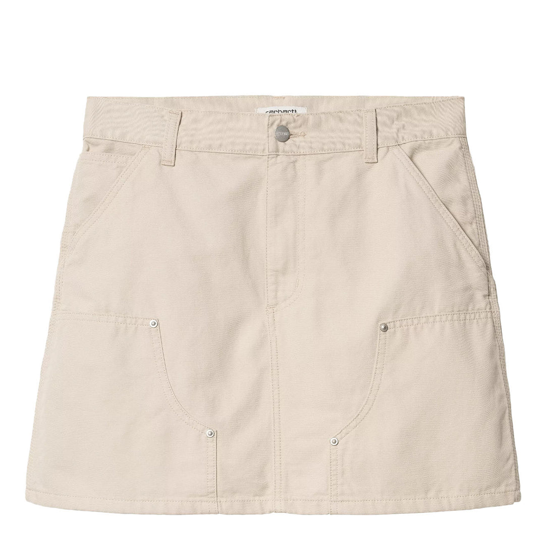 Carhartt WIP Womens Maeve Double Knee Skirt Fleur De Sel Stone Washed - Parasol Store
