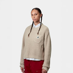 Carhartt WIP Womens Mira Sweater Fleur De Sel - Parasol Store
