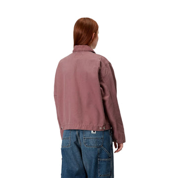 Carhartt WIP Womens OG Detroit Jacket Dusky Pink / Dusky Pink Stone Canvas - Parasol Store