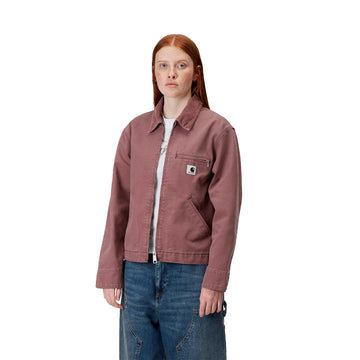 Carhartt WIP Womens OG Detroit Jacket Dusky Pink / Dusky Pink Stone Canvas - Parasol Store
