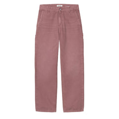Carhartt WIP Womens Pierce Pant Straight Dusky Pink Stone Canvas - Parasol Store