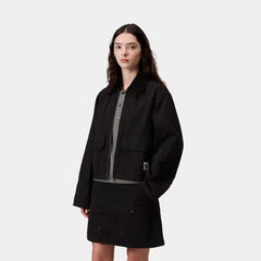 Carhartt WIP Womens Prescott Jacket Black / Black Garment Dyed - Parasol Store